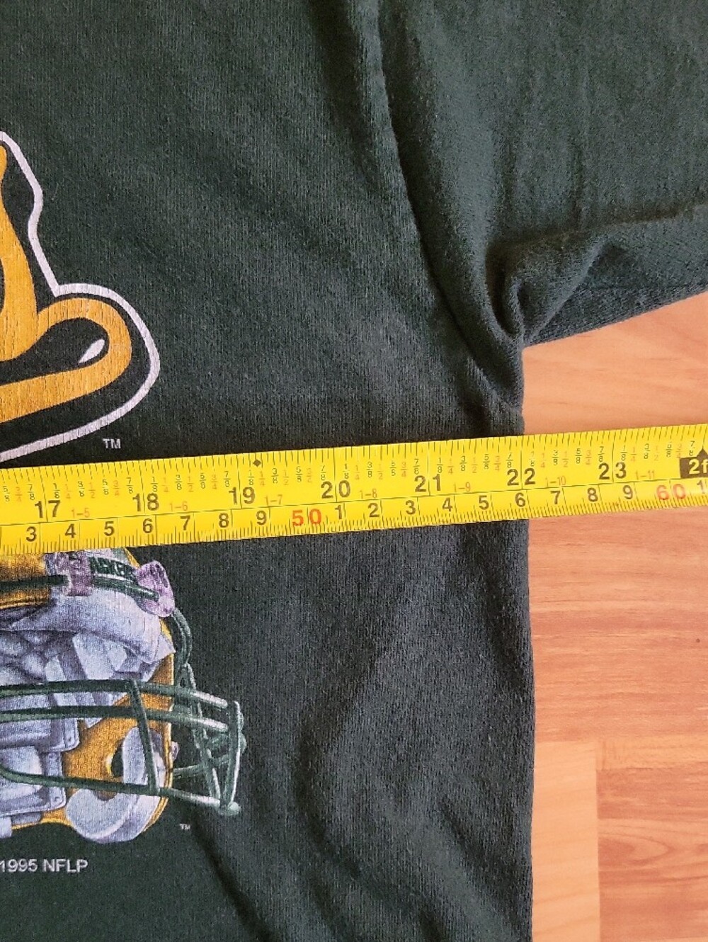 Vintage 1995 Green Bay Packers NFL Salem Sportswear Green T-Shirt, Large - Picture 3 of 4